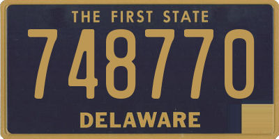 DE license plate 748770