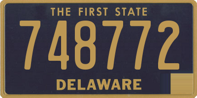 DE license plate 748772