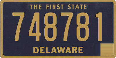 DE license plate 748781