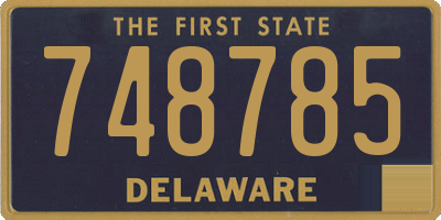 DE license plate 748785