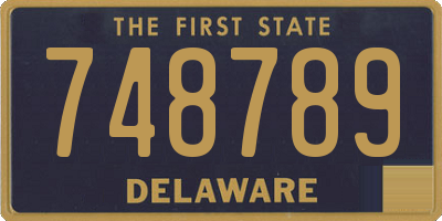 DE license plate 748789