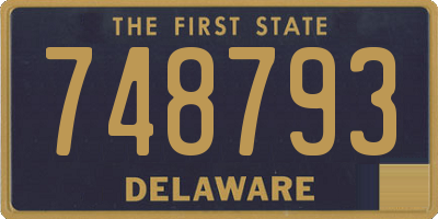 DE license plate 748793
