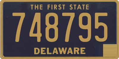 DE license plate 748795