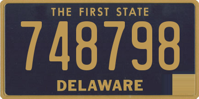 DE license plate 748798