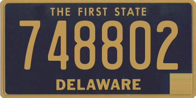 DE license plate 748802