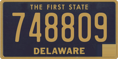 DE license plate 748809