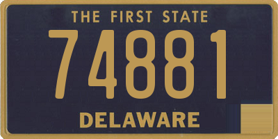 DE license plate 74881