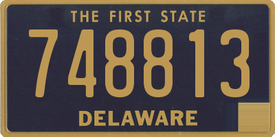 DE license plate 748813