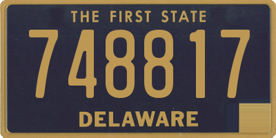 DE license plate 748817