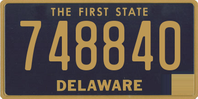 DE license plate 748840