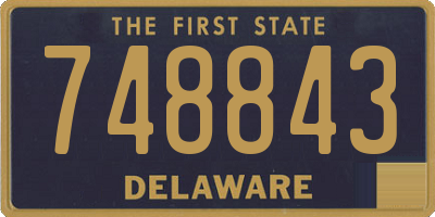 DE license plate 748843