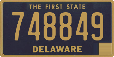 DE license plate 748849