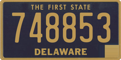 DE license plate 748853