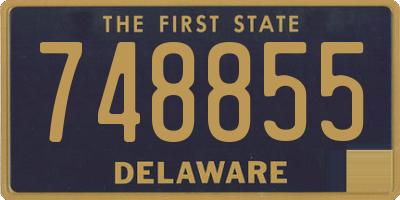 DE license plate 748855