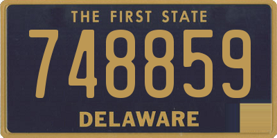 DE license plate 748859