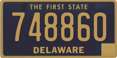 DE license plate 748860