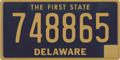 DE license plate 748865