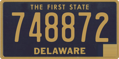 DE license plate 748872