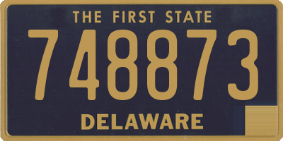 DE license plate 748873