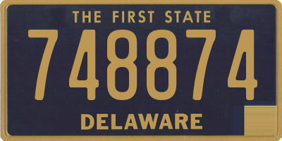 DE license plate 748874