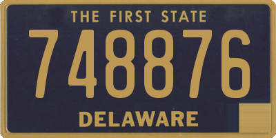 DE license plate 748876