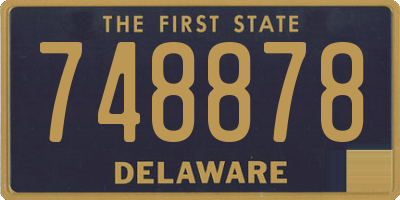 DE license plate 748878