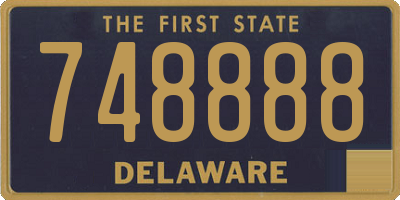 DE license plate 748888