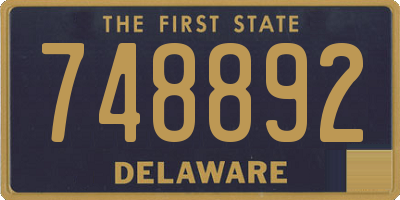 DE license plate 748892