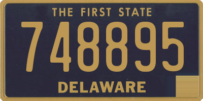 DE license plate 748895