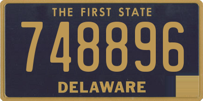 DE license plate 748896