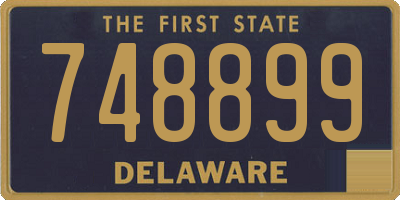 DE license plate 748899