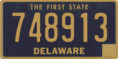 DE license plate 748913