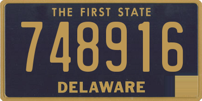 DE license plate 748916