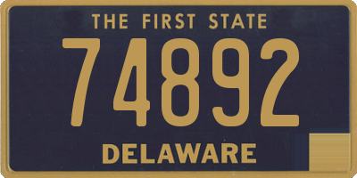 DE license plate 74892