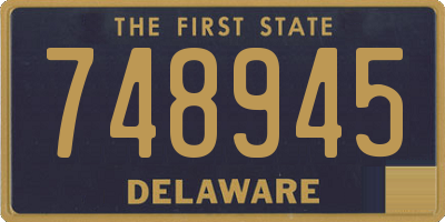 DE license plate 748945