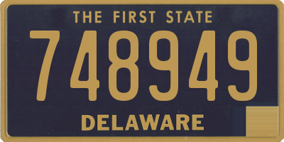 DE license plate 748949