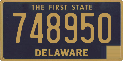 DE license plate 748950