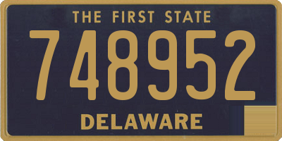 DE license plate 748952