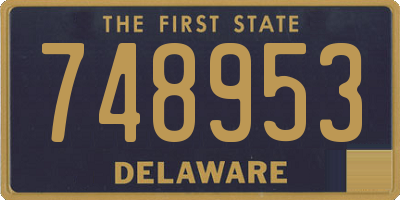 DE license plate 748953