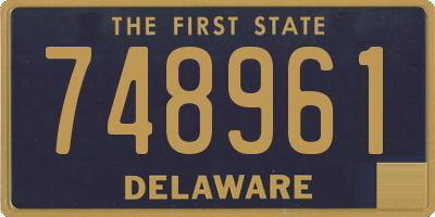 DE license plate 748961
