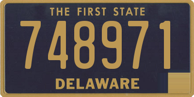 DE license plate 748971