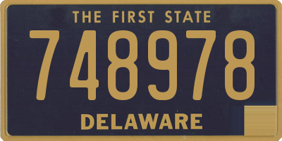 DE license plate 748978