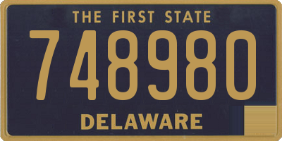 DE license plate 748980