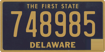 DE license plate 748985
