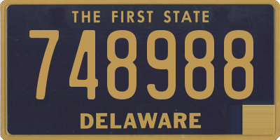 DE license plate 748988