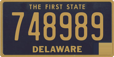 DE license plate 748989