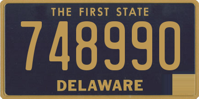DE license plate 748990