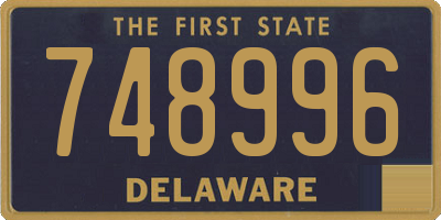 DE license plate 748996