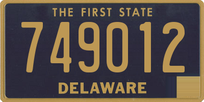DE license plate 749012