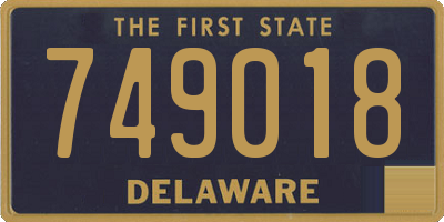 DE license plate 749018